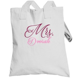Mrs Dvorak Last Name Funny Totebag