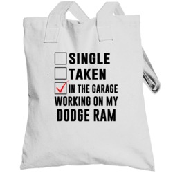 Single Taken Working On My Dodge Ram Funny Car Totebag