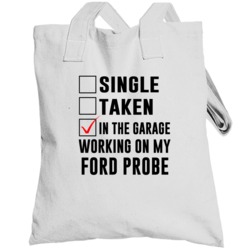 Single Taken Working On My Ford Probe Funny Car Totebag