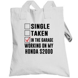 Single Taken Working On My Honda S2000 Funny Car Totebag