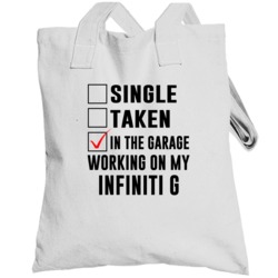 Single Taken Working On My Infiniti G Funny Car Totebag