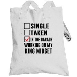 Single Taken Working On My King Midget Funny Car Totebag