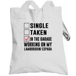 Single Taken Working On My Lamborghini Espada Funny Car Totebag