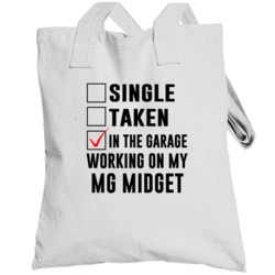 Single Taken Working On My Mg Midget Funny Car Totebag