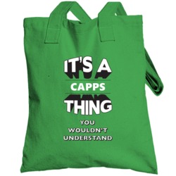 Its A Capps Thing Fun Graphic Personalized Name Totebag