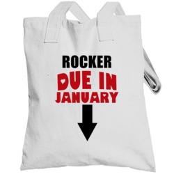 Rocker Due In January Last Name Maternity Totebag
