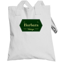 Barbara Vintage Label Name Totebag