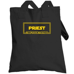 Priest I Am Your Father Funny Parody Totebag