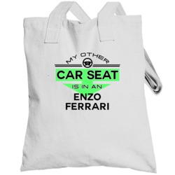 Car Seat In An Enzo Ferrari Funny Kids Car Totebag