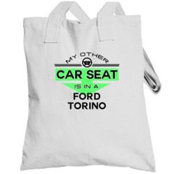 Car Seat In A Ford Torino Funny Kids Car Totebag
