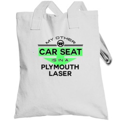 Car Seat In A Plymouth Laser Funny Kids Car Totebag