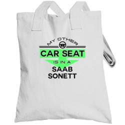 Car Seat In A Saab Sonett Funny Kids Car Totebag