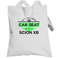 Car Seat In A Scion Xb Funny Kids Car Totebag
