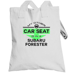 Car Seat In A Subaru Forester Funny Kids Car Totebag
