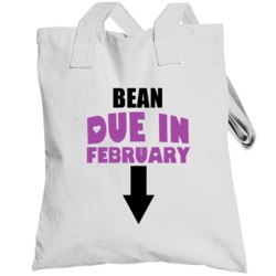 Bean Due In February Last Name Maternity Totebag