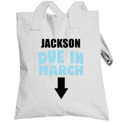 Jackson Due In March Last Name Maternity Totebag