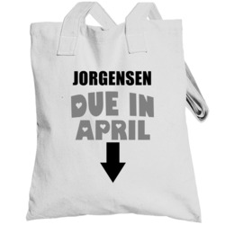 Jorgensen Due In April Last Name Maternity Totebag