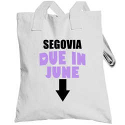 Segovia Due In June Last Name Maternity Totebag