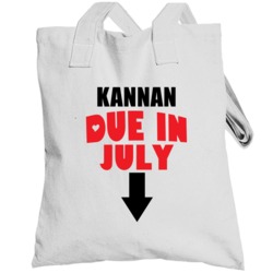 Kannan Due In July Last Name Maternity Totebag