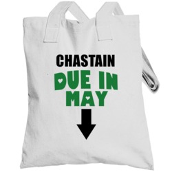 Chastain Due In May Last Name Maternity Totebag
