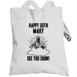 Happy 50th Birthday Mary Name Totebag