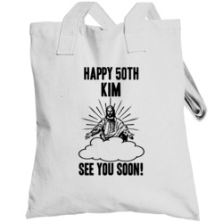 Happy 50th Birthday Kim Name Totebag