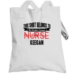 Keegan Worlds Greatest Nurse Name Totebag