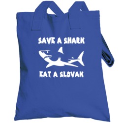 Save A Shark Eat A Slovak Funny Nationality Totebag