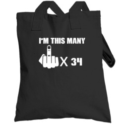 34 Funny Offensive Middle Finger Birthday Totebag