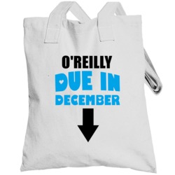 O'reilly Due In December Last Name Maternity Totebag