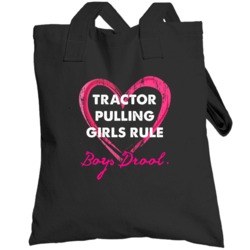 Tractor Pulling Girls Rule Boys Drool Sporty Totebag