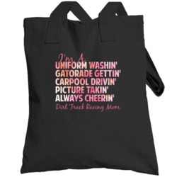Dirt Track Racing Mom Sports Supporter Fan Totebag