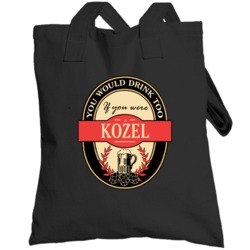 Drink If You Are A Kozel Funny Beer Party Label Inspired Totebag