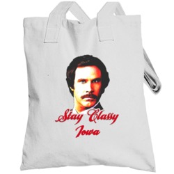 Stay Classy Iowa Anchorman Ron Burgundy Totebag