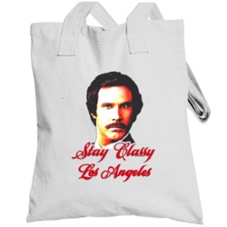 Stay Classy Los Angeles Anchorman Ron Burgundy Totebag
