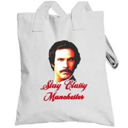 Stay Classy Manchester Anchorman Ron Burgundy Totebag