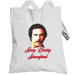 Stay Classy Stamford Anchorman Ron Burgundy Totebag