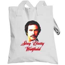 Stay Classy Westfield Anchorman Ron Burgundy Totebag