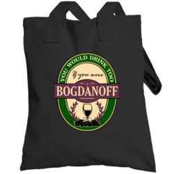 Drink If You Are A Bogdanoff Funny Wine Party Label Inspired Totebag