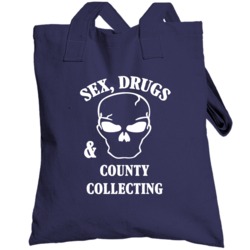 County Collecting Fun Drugs And Sports Skull Totebag