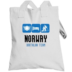 Winter Olympic T Shirt Norway Biathlon Team Totebag