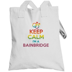 Keep Calm Im A Bainbridge Last Name Gay Pride Lgbt Totebag