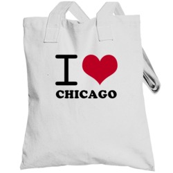Chicago I Love Heart Illinois Totebag