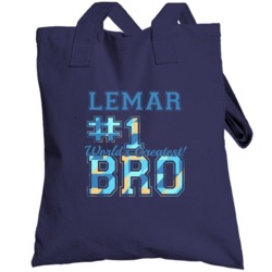 Number One Greatest Brother Lemar Sibling Name Totebag