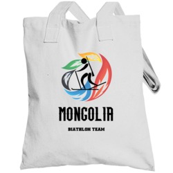 Sochi Winter Olympics T Shirt Mongolia Biathlon Team Totebag