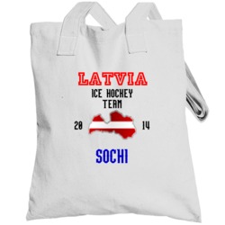 Latvia Ice Hockey Team 2014 Sochi Totebag