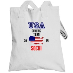 United States Usa Curling Team 2014 Sochi Totebag
