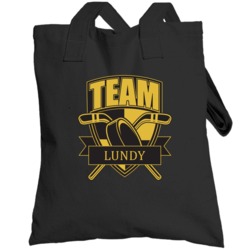 Team Lundy Last Name Hockey Totebag