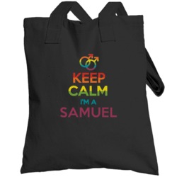 Keep Calm Im A Samuel Last Name Gay Pride Lgbt Totebag