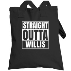 Straight Outta Willis Texas City Parody Totebag